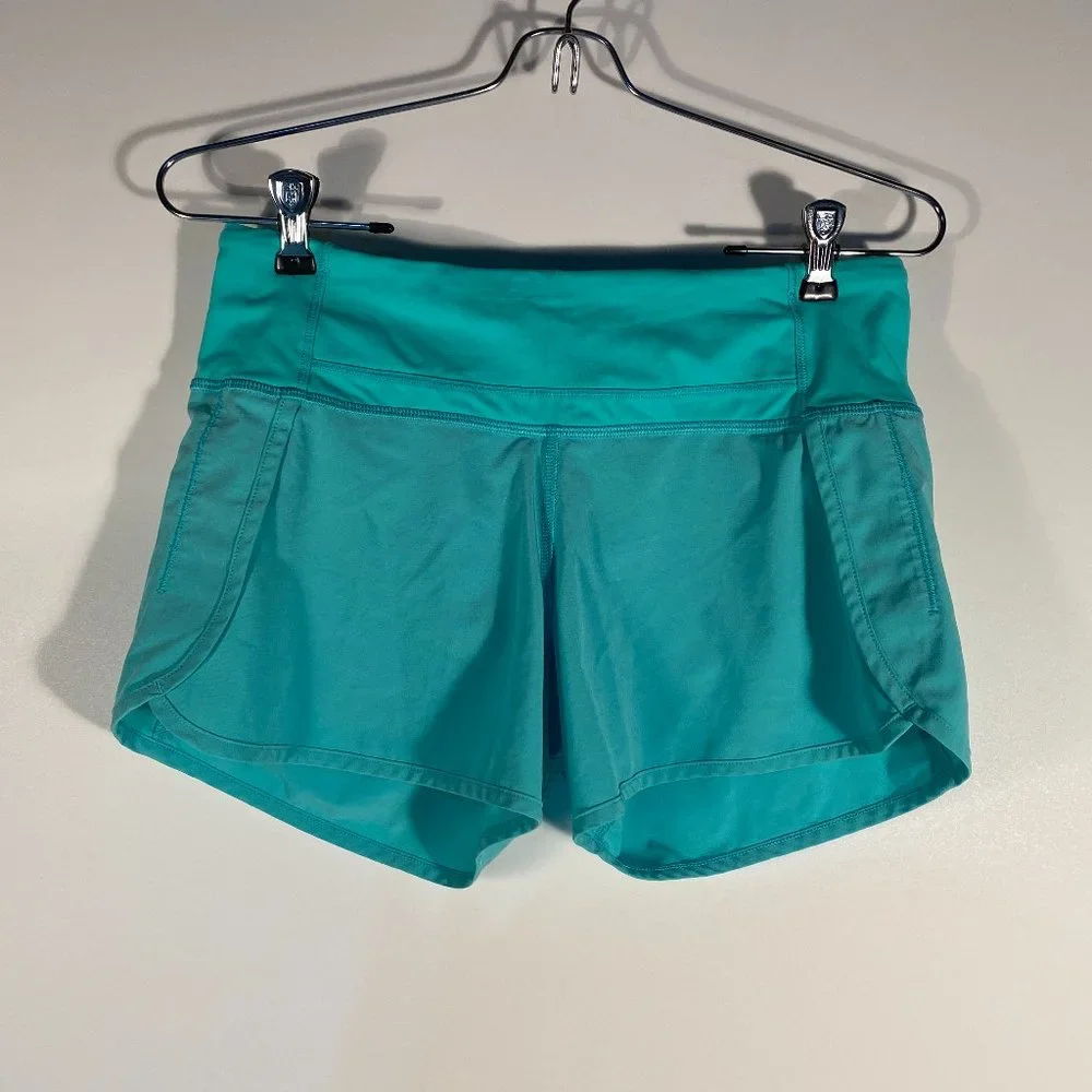 Lululemon Teal Athletic Shorts Women Size 4 - Picture 1 of 4